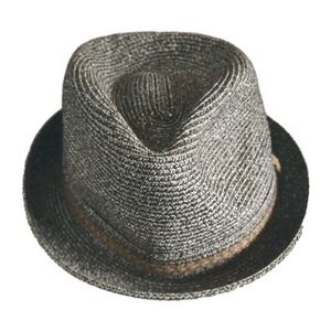 Peter Grimm Hat True Character Fedora Short Brim Woven Green Black